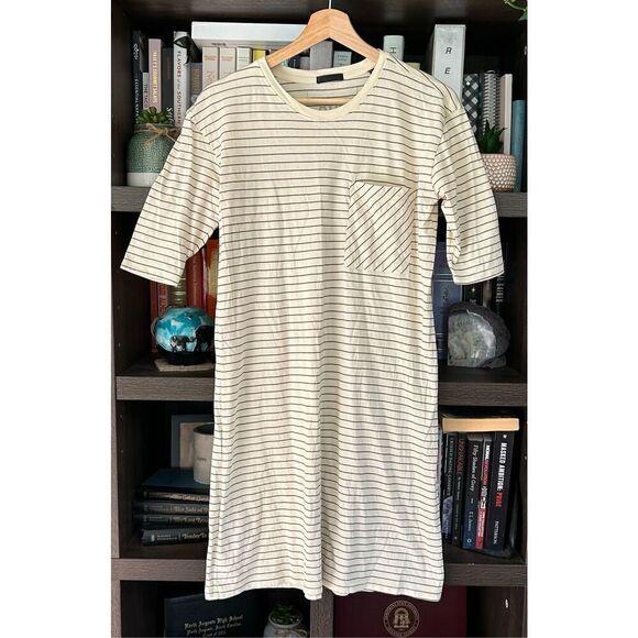 ATM Anthony Thomas Melillo Striped Pocket Front T-Shirt Dress Size XS - Picture 1 of 6
